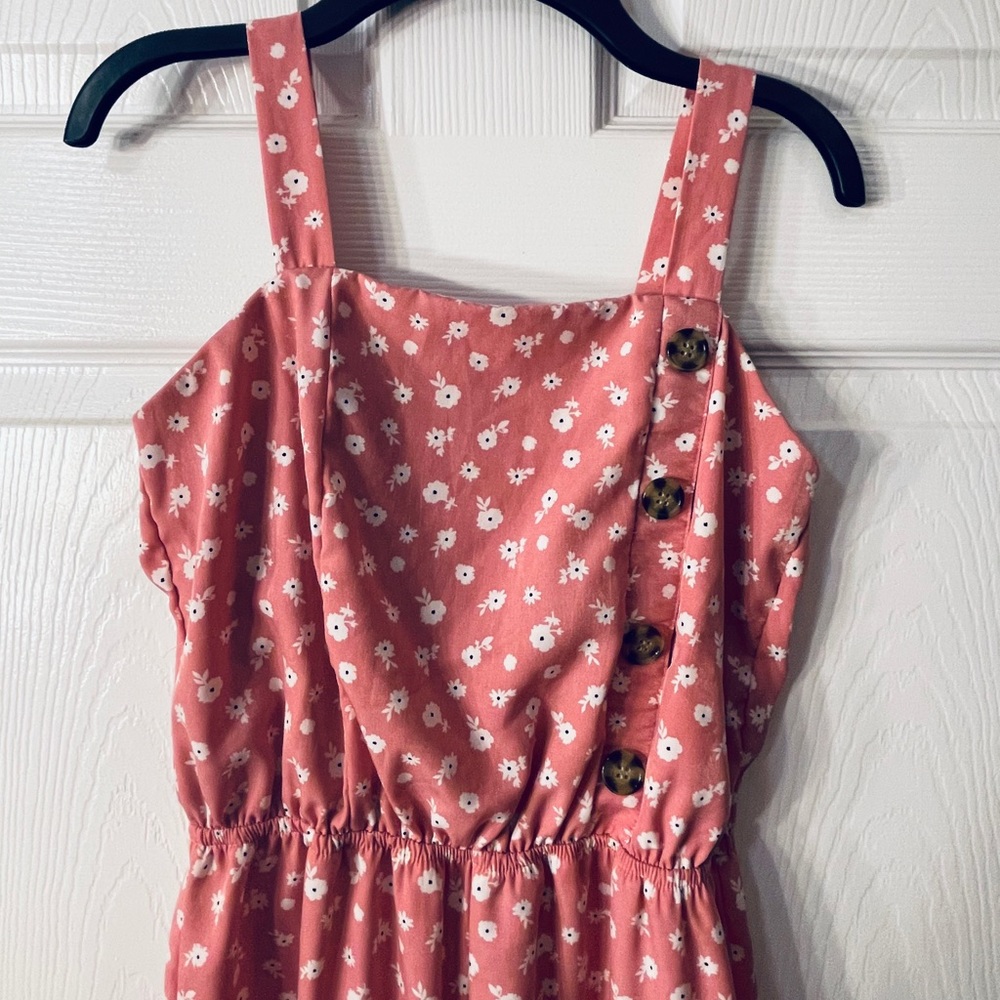 Romper with white flowers